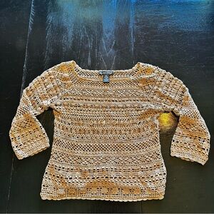 retro Nicole Studio Small Brown Tan Lace y2k 2000s swim cover sexy night out